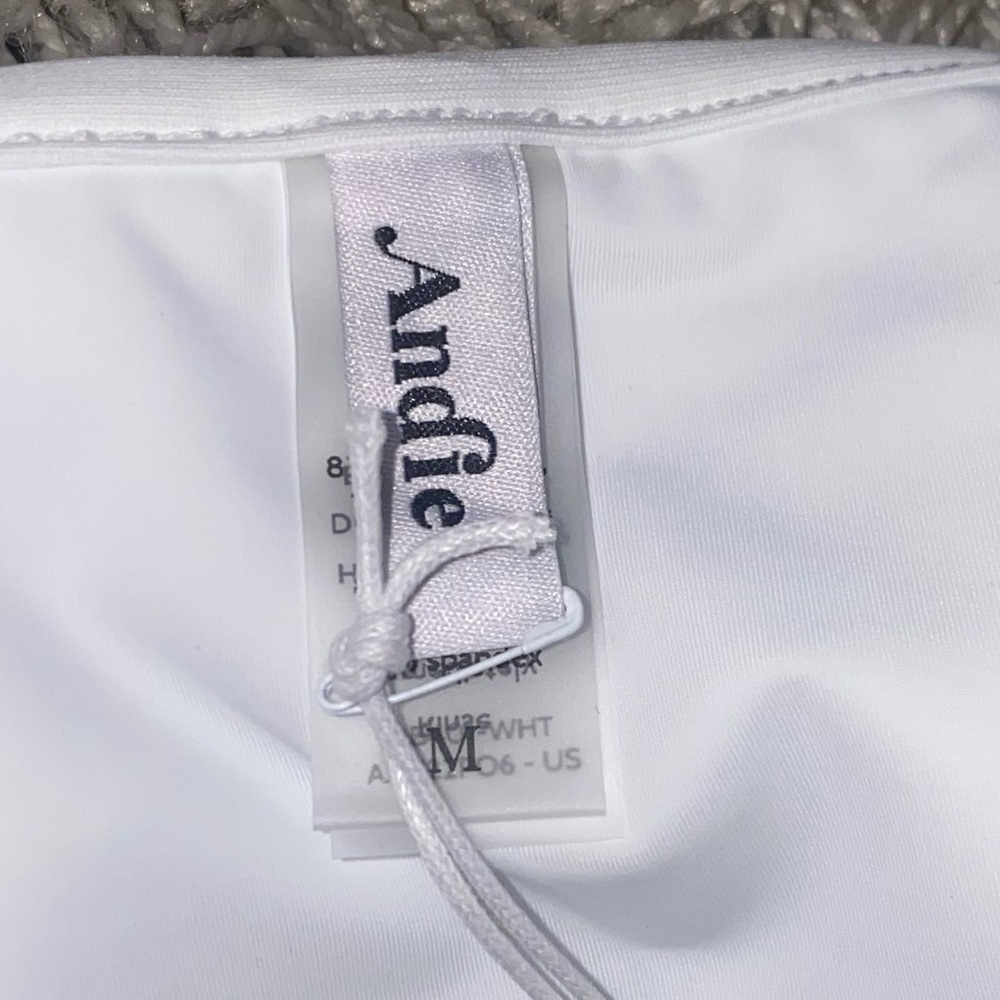 NWT Andie x Demi Moore Swim The Cannes Bottom Women’s Size Med Strappy White - Picture 9 of 10